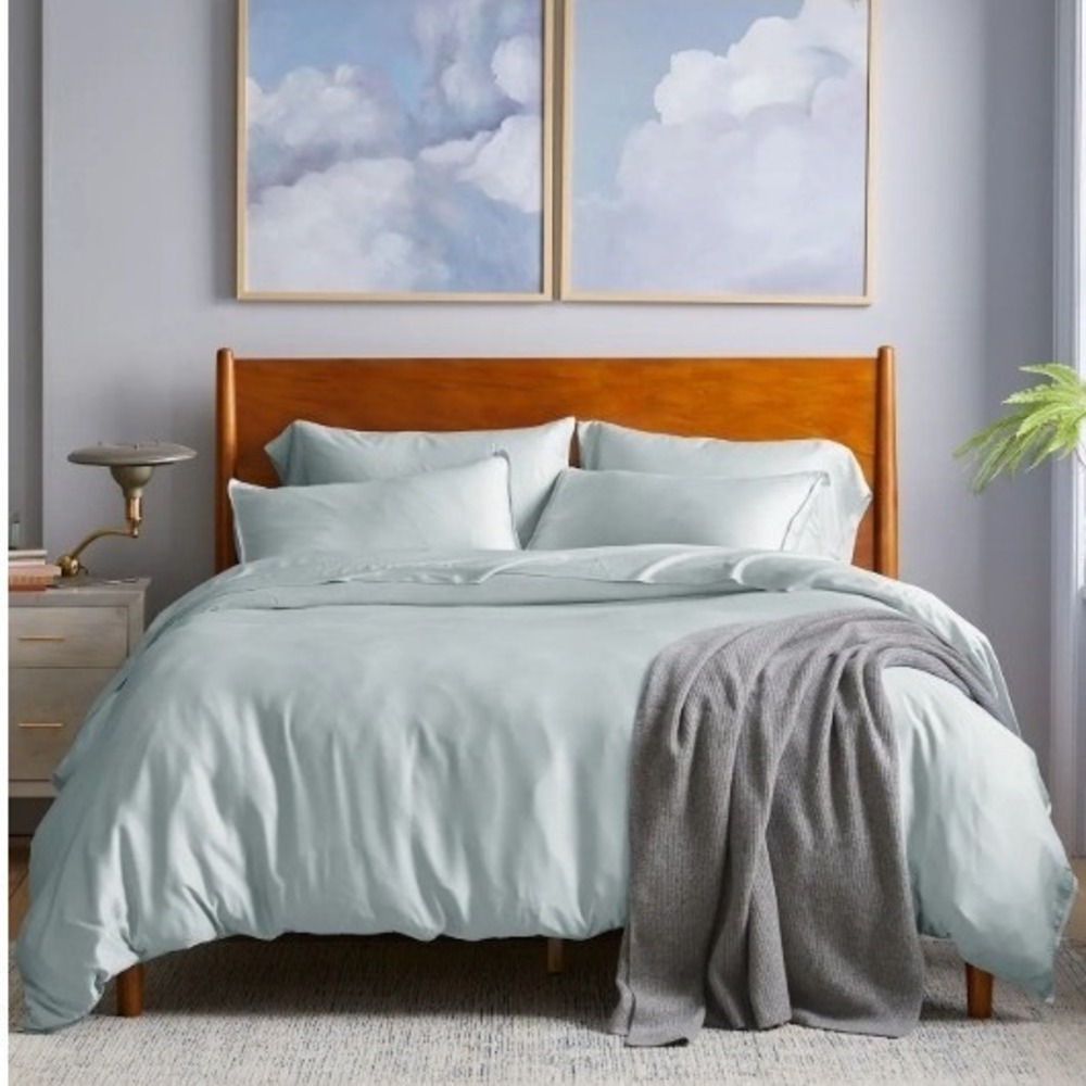Quince Bamboo Duvet Cover Set Mist Full/Queen New With Tags